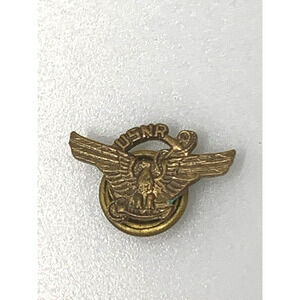Vintage United States Naval Reserve Gold Tone Pin, Screw on back